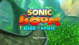 Sonic Boom: Rise of Lyric Title Screen